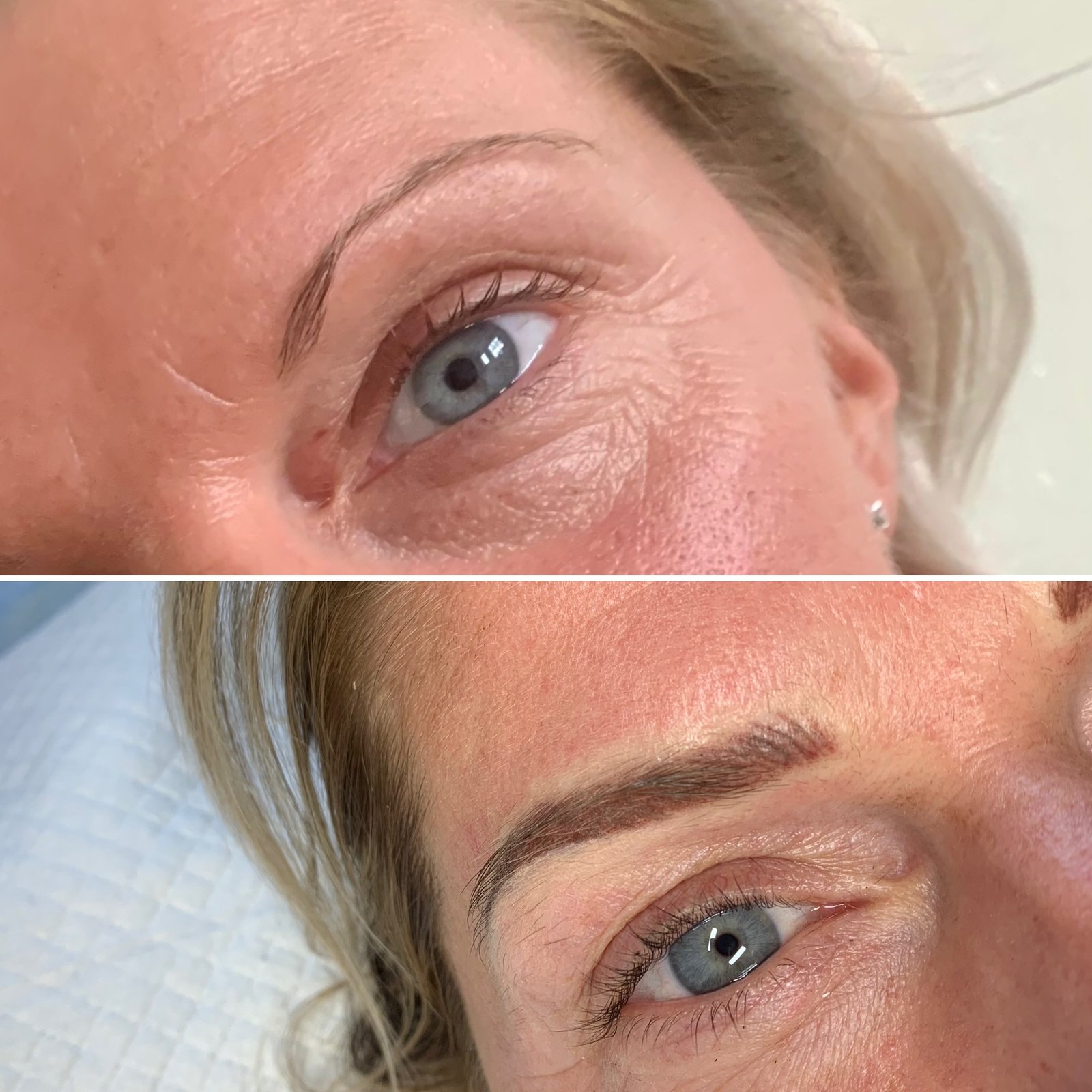 Nano brows with no eyebrows