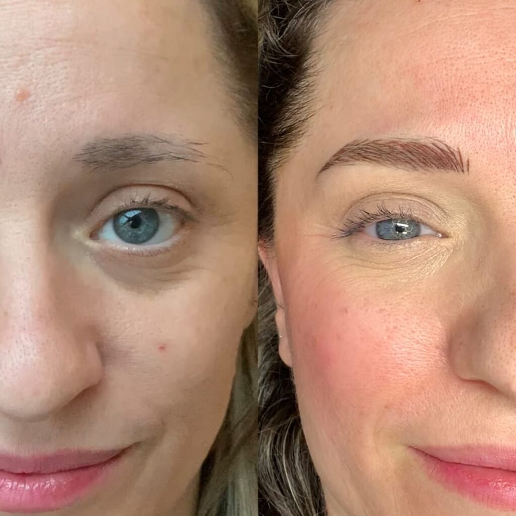 Nano Brows before and after at Ska Brows Bristol