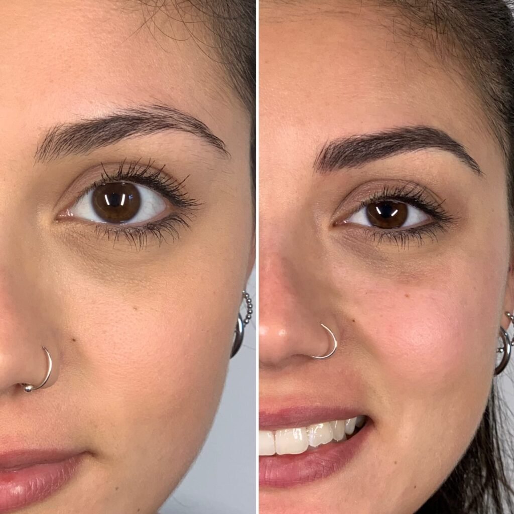 Combination and Ombré Brows before and after at Ska Brows Bristol